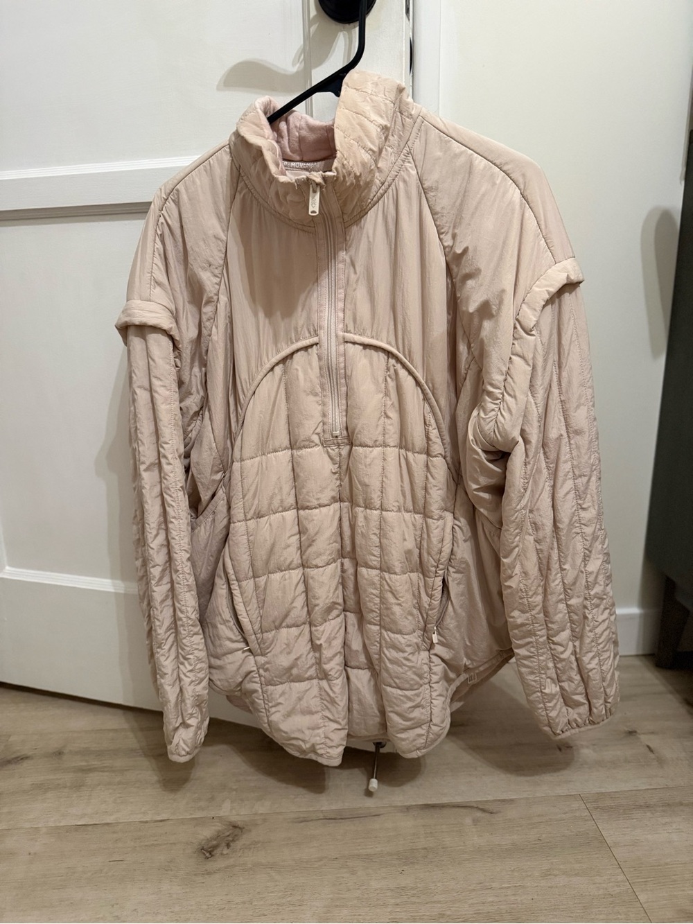 FP Movement by Free People Oversized Quilted Puffer Pullover in Light Beige - Picture 3 of 4